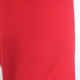 Norma Kamali Ruched Mini Shirt Dress Red Stretch Jersey Size Small