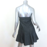 Dana Foley NYC Ruby Lee Strapless Denim Mini Dress Dark Blue Size Large NEW
