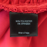 Norma Kamali Ruched Mini Shirt Dress Red Stretch Jersey Size Small