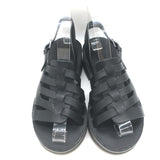 Robert Clergerie Fily Flatform Slingback Sandals Black Leather Size 37 NEW