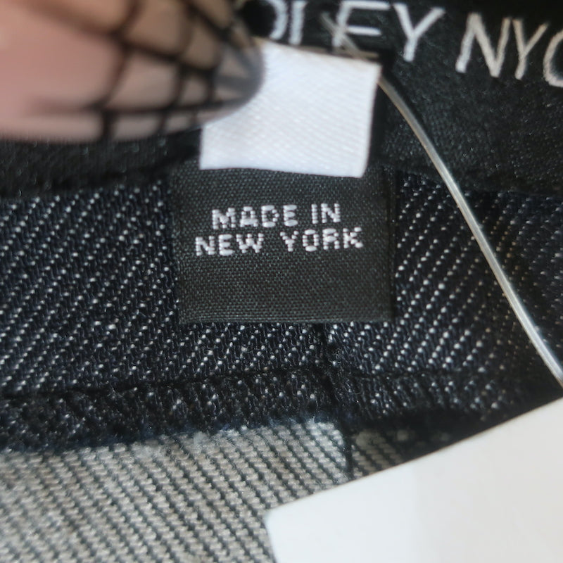 Dana Foley NYC Ruby Lee Strapless Denim Mini Dress Dark Blue Size Large NEW