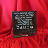 Norma Kamali Ruched Mini Shirt Dress Red Stretch Jersey Size Small