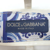Dolce & Gabbana Jeweled T-Strap Flat Sandals White Patent Leather Size 41