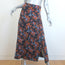 Ulla Johnson Sabra Jacquard Midi Skirt Navy/Orange Floral Print Size Small