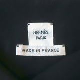 Hermes Cowl Neck Blouse Black Silk Size 38 Cap Sleeve Top