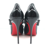 Christian Louboutin Sharpstagram Crisscross Pumps Black Patent Leather Size 39