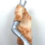 3.1 Phillip Lim Knit Collar Tie Dye T-Shirt Ochre Cotton Size Extra Small