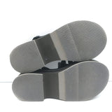 Robert Clergerie Fily Flatform Slingback Sandals Black Leather Size 37 NEW