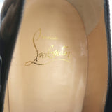 Christian Louboutin Sharpstagram Crisscross Pumps Black Patent Leather Size 39