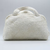 Christian Dior J'Adore Terry Cloth Top Handle Toiletry Bag White