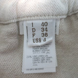 Brunello Cucinelli Monili Side-Stripe Cropped Pants Ecru Cotton-Linen Size US 4