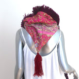 Odd Molly Sequined & Embroidered Hooded Scarf Pink/Purple