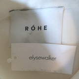 Rohe Sculptural Pleated Shirt Cream Wool-Blend Size 40 Long Sleeve Top NEW