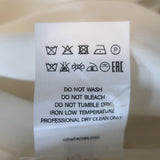 Rohe Sculptural Pleated Shirt Cream Wool-Blend Size 40 Long Sleeve Top NEW