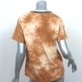 3.1 Phillip Lim Knit Collar Tie Dye T-Shirt Ochre Cotton Size Extra Small