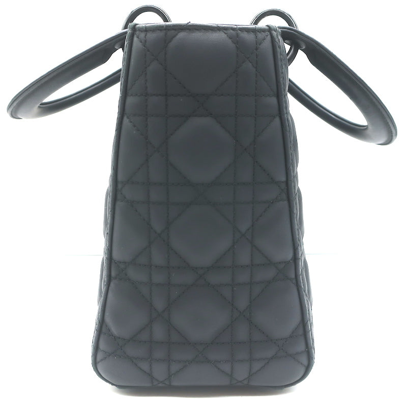 Christian Dior Lady Dior Medium Bag Black Ultramatte Cannage Calfskin Crossbody