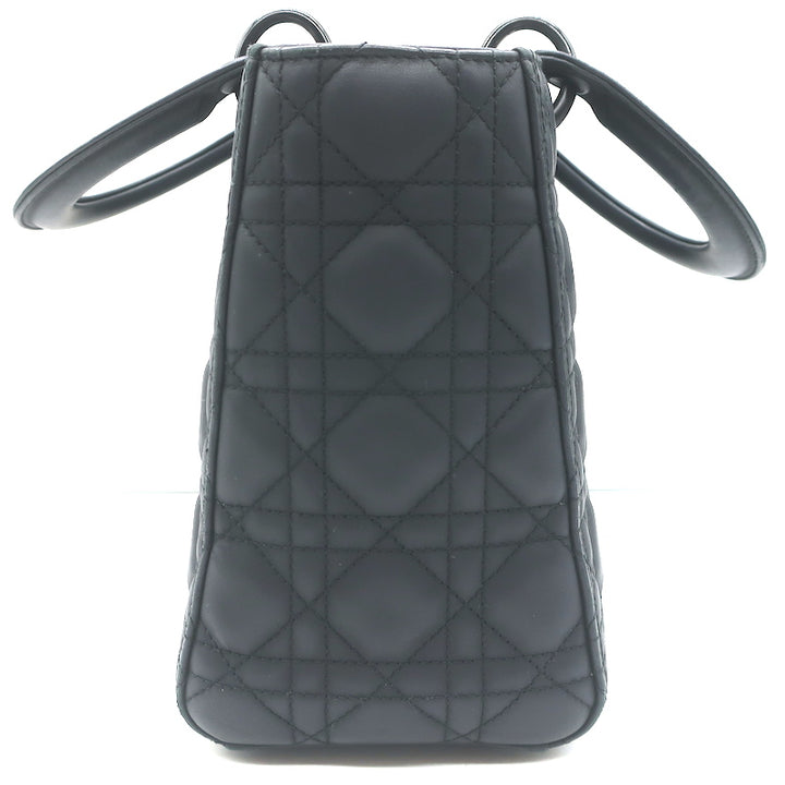 Christian Dior Lady Dior Medium Bag Black Ultramatte Cannage Calfskin Crossbody