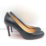 Christian Louboutin Simple 85 Pumps Black Leather Size 38.5