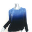 Raquel Allegra Top Jane Blue Ombre Velvet Size 0 Gathered-Sleeve Blouse