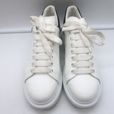 Alexander McQueen Oversized Sneakers White Leather & Black Suede Size 40.5