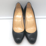 Christian Louboutin Simple 85 Pumps Black Leather Size 38.5