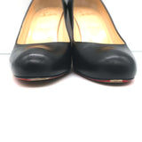 Christian Louboutin Simple 85 Pumps Black Leather Size 38.5