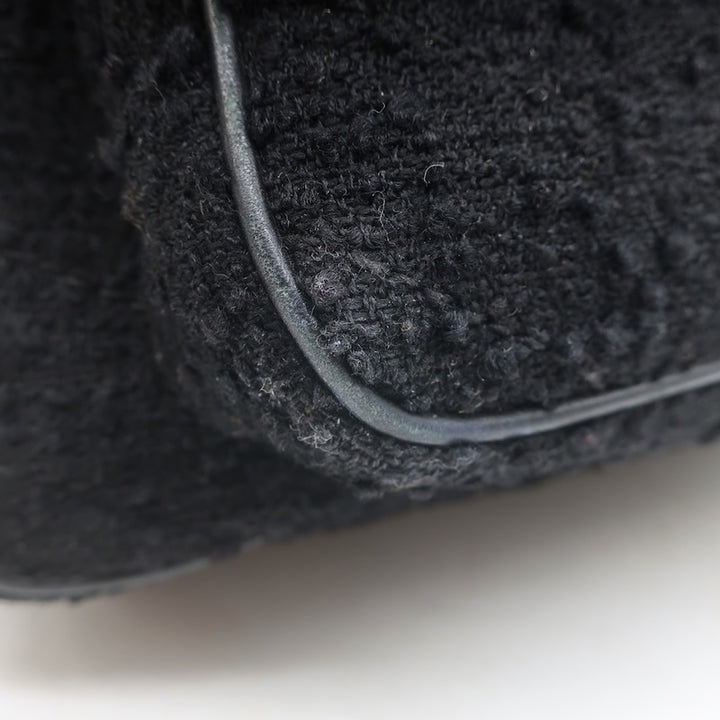 Saint Laurent Niki Medium Quilted Boucle Tweed Crossbody Bag Black