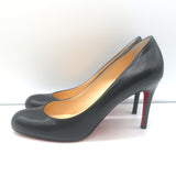 Christian Louboutin Simple 85 Pumps Black Leather Size 38.5