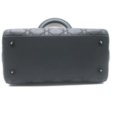 Christian Dior Lady Dior Medium Bag Black Ultramatte Cannage Calfskin Crossbody