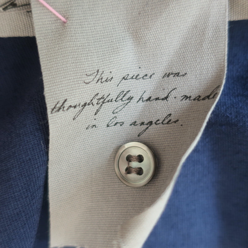 Raquel Allegra Top Jane Blue Ombre Velvet Size 0 Gathered-Sleeve Blouse