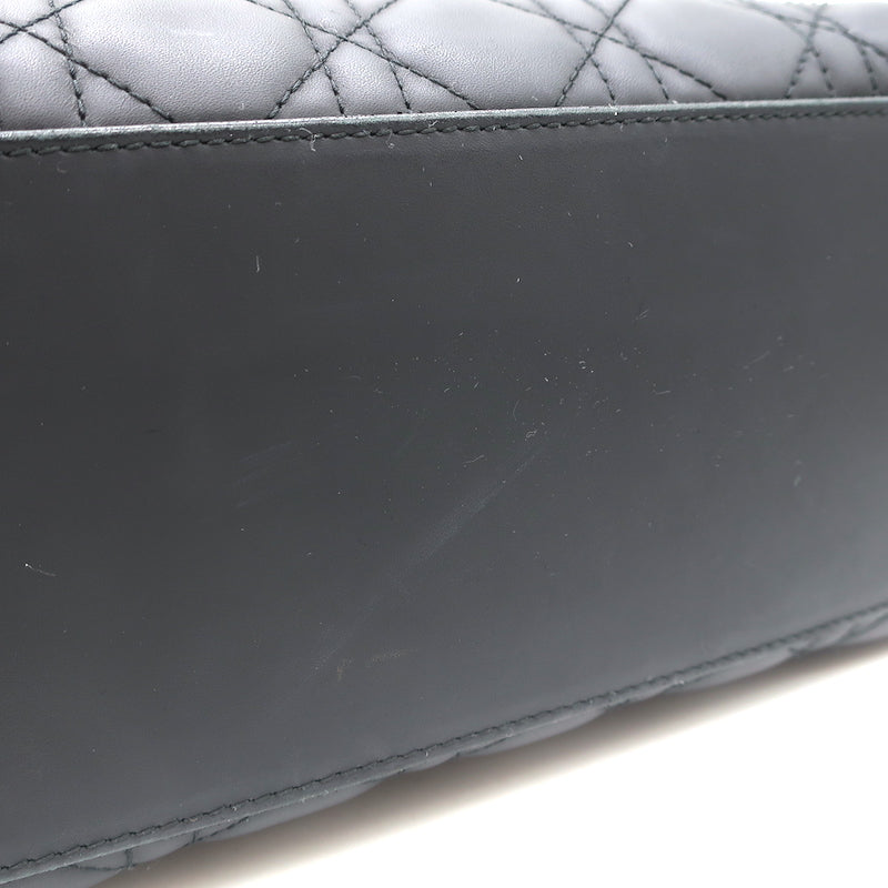 Christian Dior Lady Dior Medium Bag Black Ultramatte Cannage Calfskin Crossbody