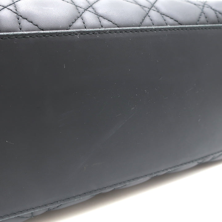 Christian Dior Lady Dior Medium Bag Black Ultramatte Cannage Calfskin Crossbody