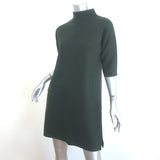 Ann Mashburn Rowan Funnel Neck Mini Sweater Dress Forest Green Size Extra Small