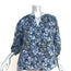 Apiece Apart Top Mitte Blue Floral Print Size Extra Small 3/4 Sleeve Blouse NEW