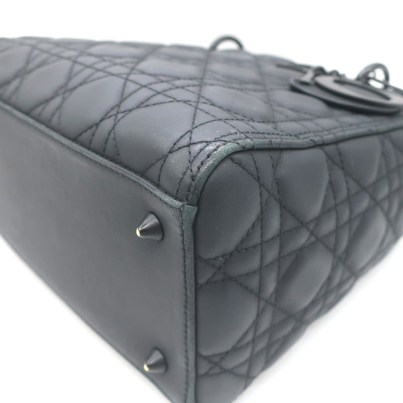 Christian Dior Lady Dior Medium Bag Black Ultramatte Cannage Calfskin Crossbody