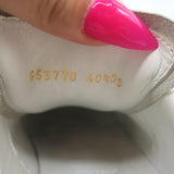 Alexander McQueen Oversized Sneakers White Leather & Black Suede Size 40.5