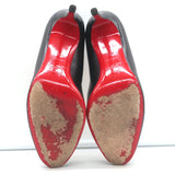 Christian Louboutin Simple 85 Pumps Black Leather Size 38.5