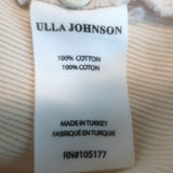 Ulla Johnson Puff Sleeve Top Iman Ivory Cotton Poplin & Ribbed Knit Size Petite