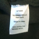 Ann Mashburn Rowan Funnel Neck Mini Sweater Dress Forest Green Size Extra Small