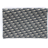 Christian Dior Oblique Kit Voyage Travel Bag Ecru/Navy Jacquard Canvas NEW