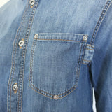 Bottega Veneta Washed Denim Shirt Medium Blue Size 40 Long Sleeve Top