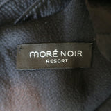 More Noir Julia Long Sleeve Maxi Dress Black Textured Silk Satin Size Large