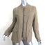 Pas de Calais Button-Front Jacket Tan Linen Size 36