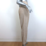 Brunello Cucinelli Pleated Linen High-Rise Pants Beige Size US 6