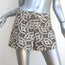 Alice & Olivia Metallic Embroidered Shorts Gold/Cream Size 6