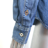 Bottega Veneta Washed Denim Shirt Medium Blue Size 40 Long Sleeve Top
