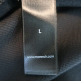 More Noir Julia Long Sleeve Maxi Dress Black Textured Silk Satin Size Large