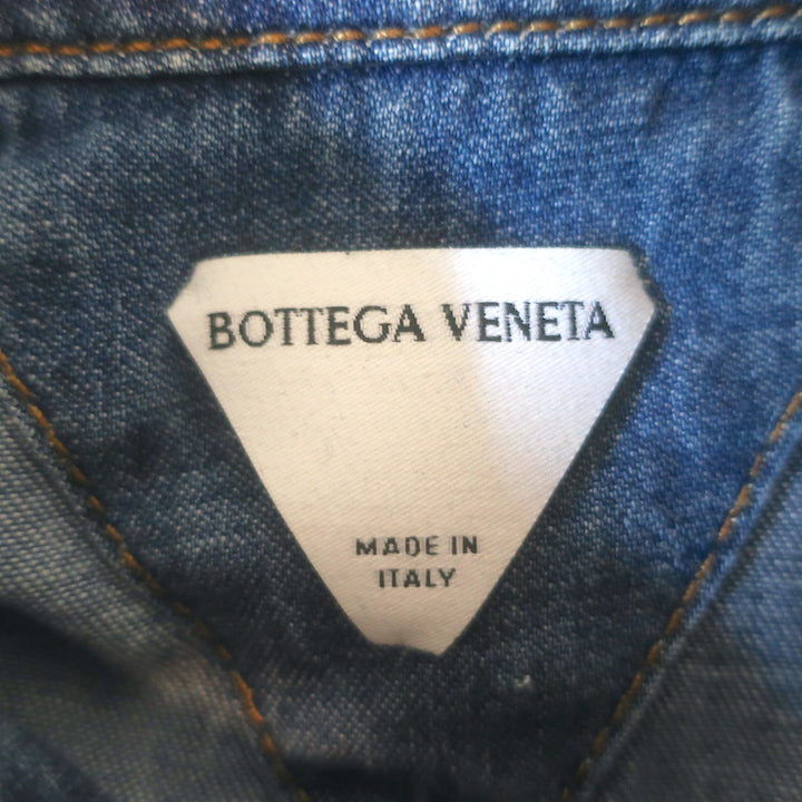 Bottega Veneta Washed Denim Shirt Medium Blue Size 40 Long Sleeve Top