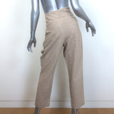 Brunello Cucinelli Pleated Linen High-Rise Pants Beige Size US 6
