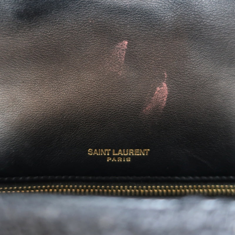 Saint Laurent Niki Medium Quilted Boucle Tweed Crossbody Bag Black
